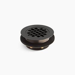 2 in. Brass Shower Drain with 4-1/2 in. Grate in Matte Black