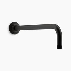 14 in. Shower Arm and Flange in Matte Black