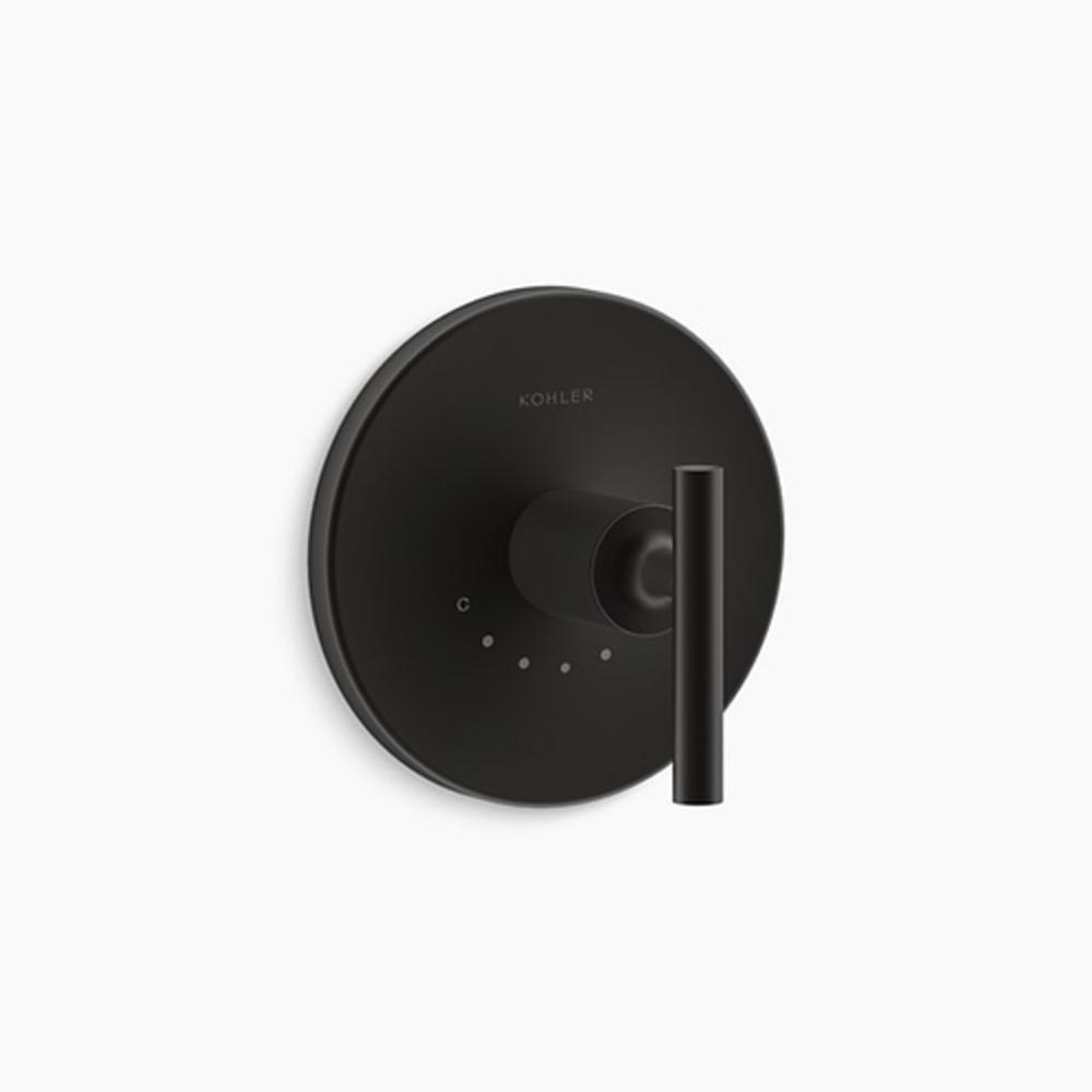 KOHLER Matte Black Thermostatic Valve Trim 