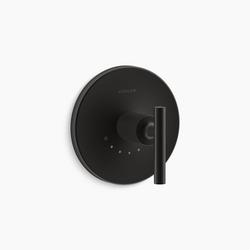 Single Handle Thermostatic Valve Trim in Matte Black