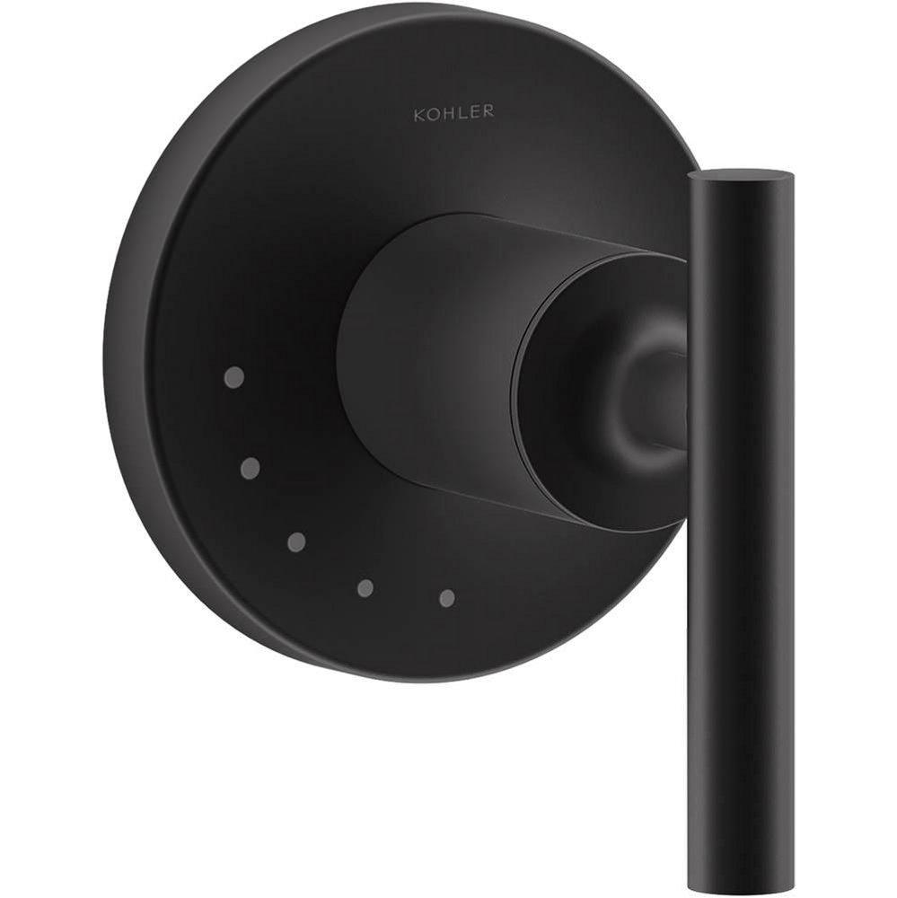 KOHLER Matte Black Single Lever Handle Valve Trim for Volume Control Valve 