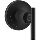 KOHLER Matte Black Single Lever Handle Valve Trim for Volume Control Valve 