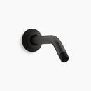 7-1/2 in. Wall Mount Shower Arm and Flange in Matte Black