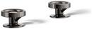 Widespread Knob Bathroom Faucet Handles in Vibrant Titanium
