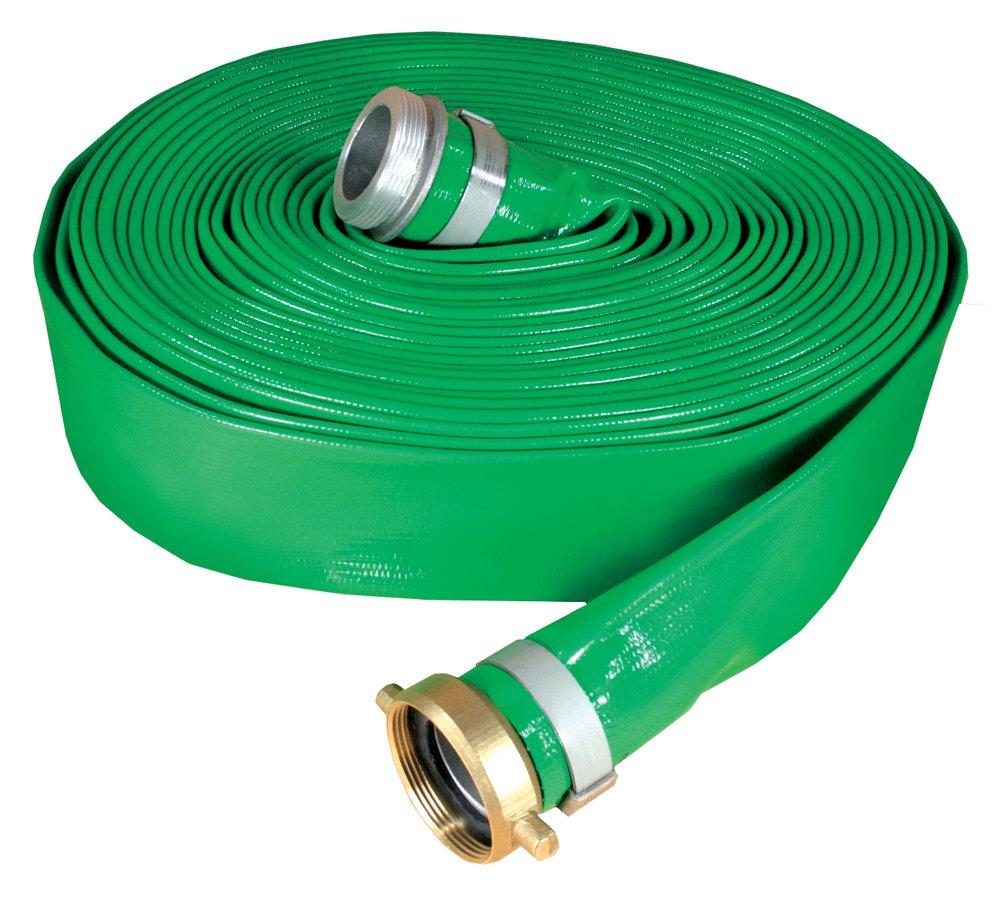 Abbott Rubber Co Inc Green 50 ft. MNPSH x FNPSH PVC Discharge Hose in Green 