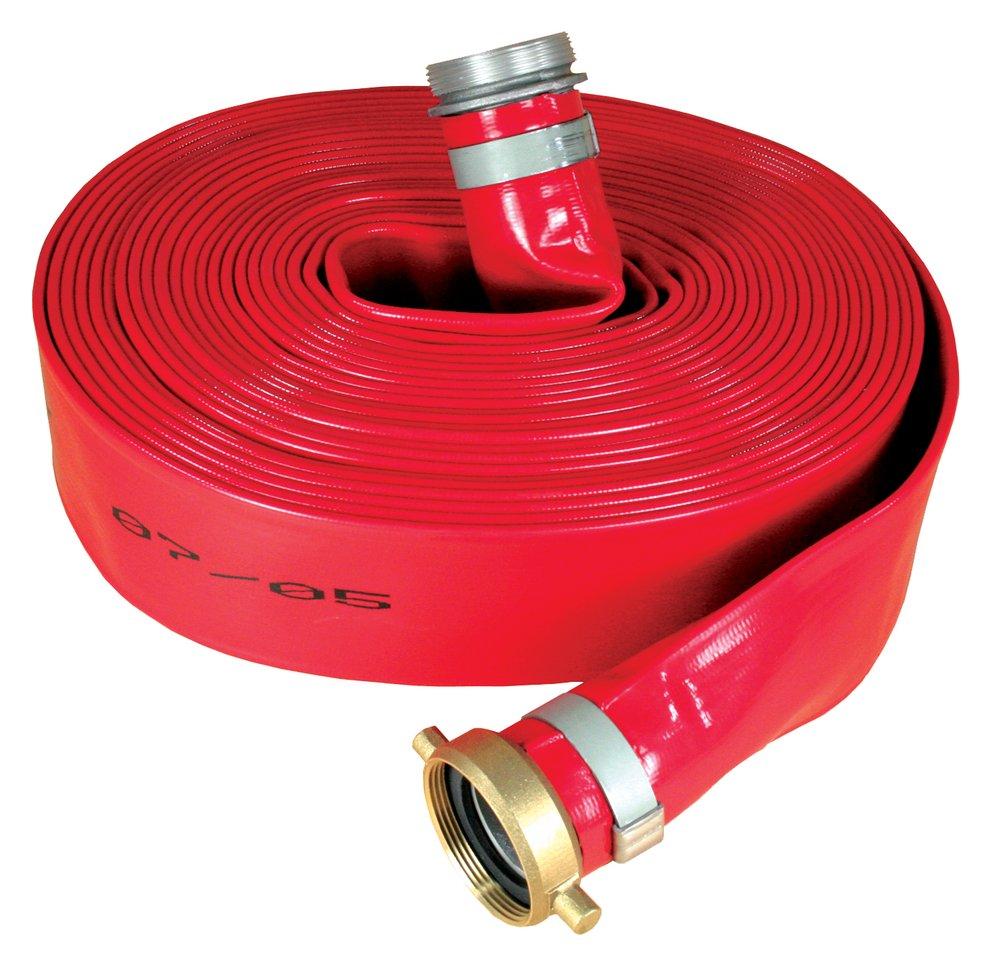 Abbott Rubber Co Inc Red 50 ft. MNPSH x FNPSH PVC Discharge Hose in Red 