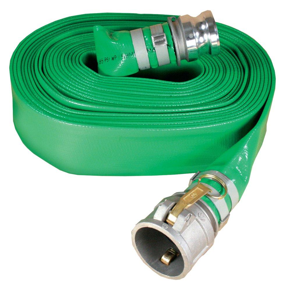 Abbott Rubber Co Inc Green 50 ft. Male Quick Connect x Female Quick Connect PVC Discharge Hose in Green 