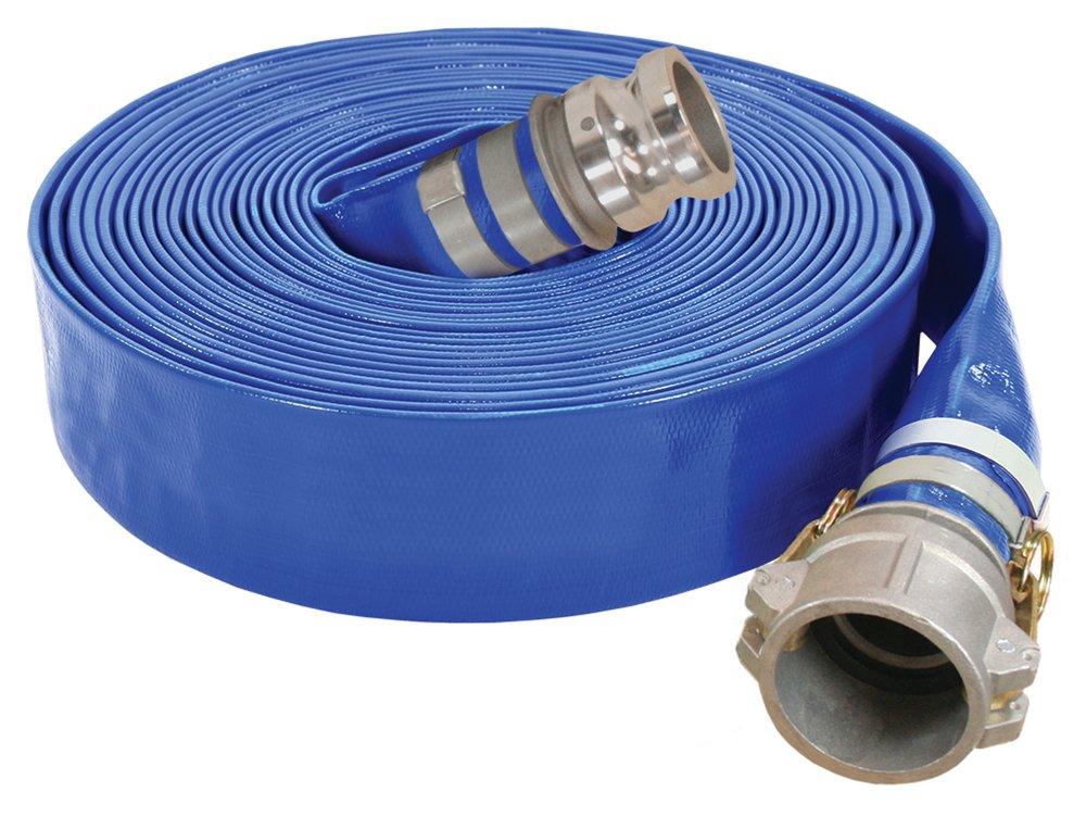 Abbott Rubber Co Inc Blue 50 ft. Male Quick Connect x Female Quick Connect 60 psi PVC and Polyester Discharge Hose 