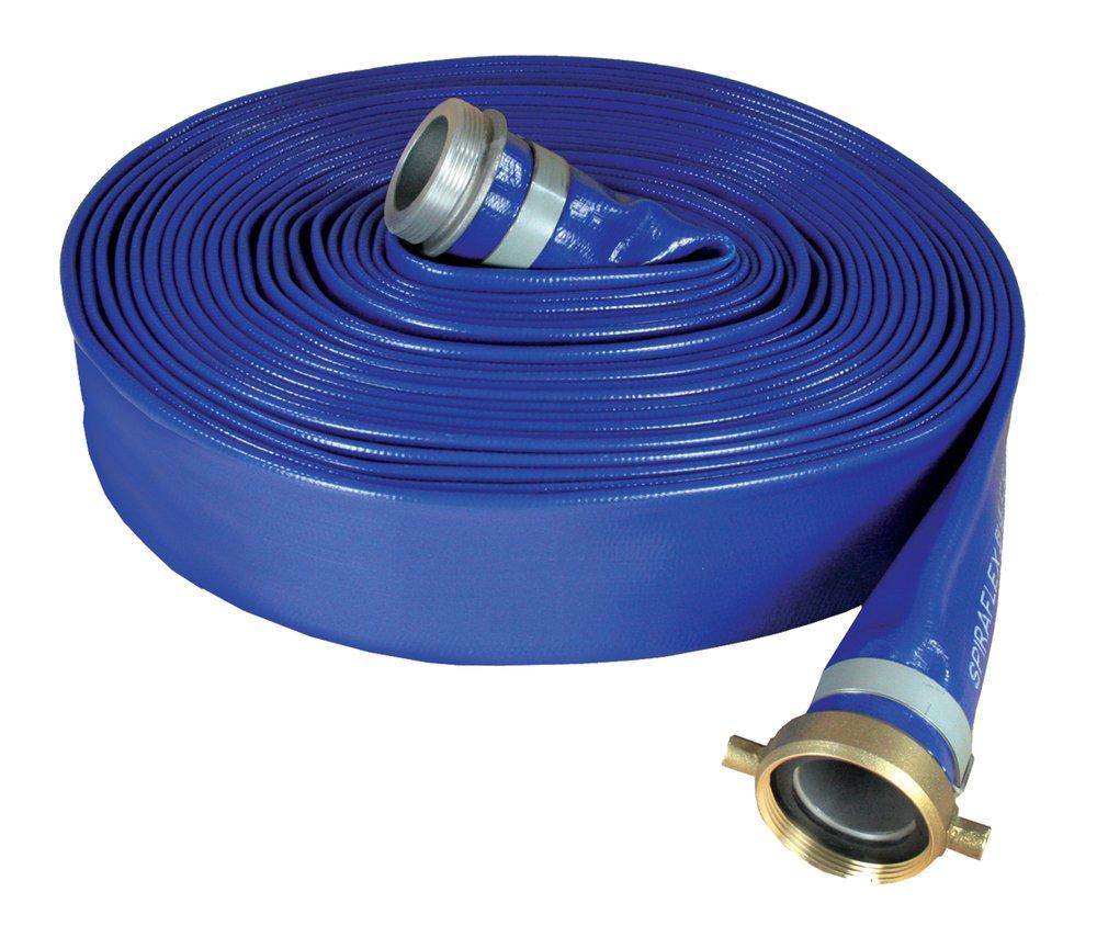 Abbott Rubber Co Inc Blue 50 ft. MNPSH x FNPSH PVC Discharge Hose in Blue 