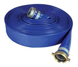 4 in. x 50 ft. MNPSH x FNPSH PVC Discharge Hose in Blue