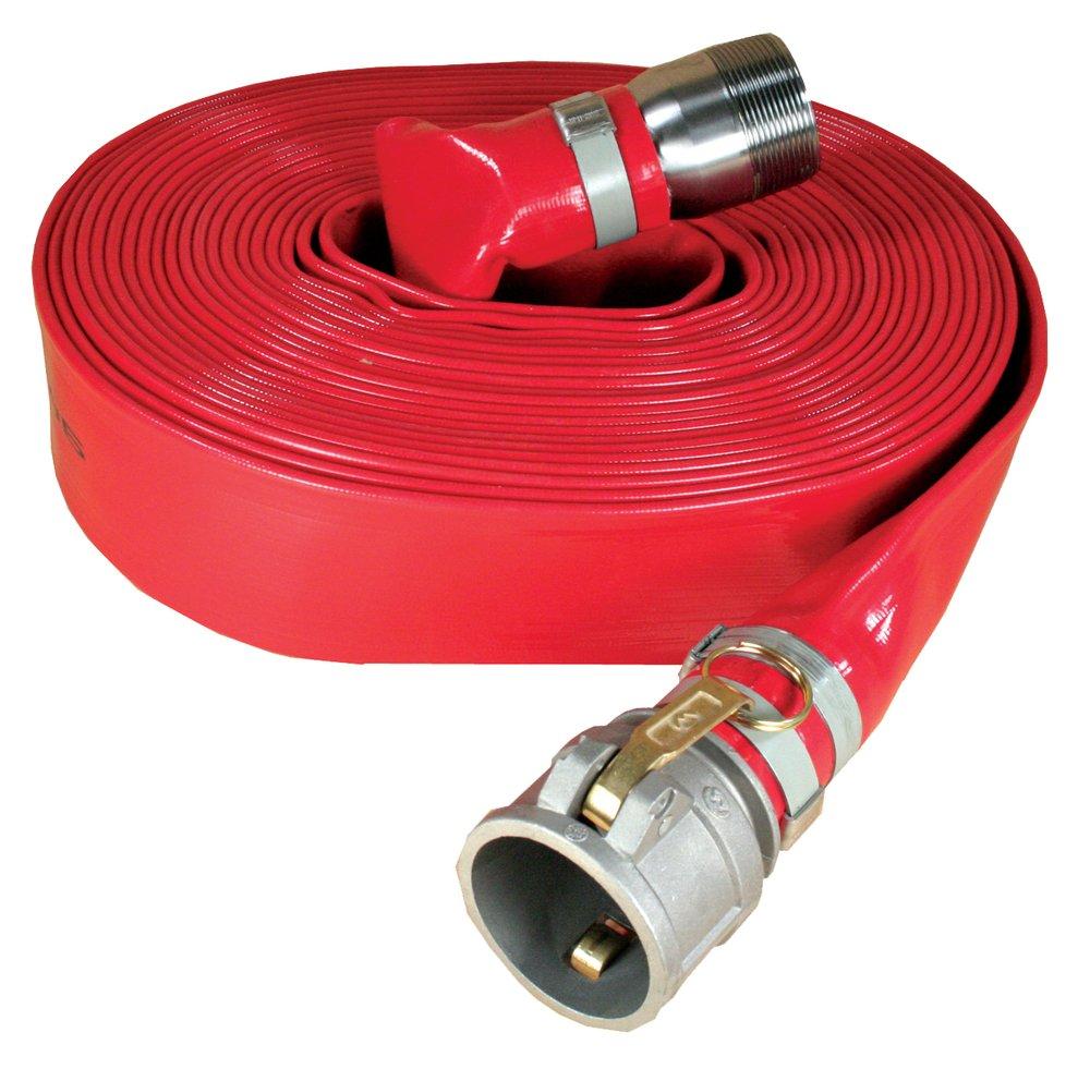 Abbott Rubber Co Inc Red 50 ft. MNPSH x Female Quick Connect PVC Discharge Hose in Red 