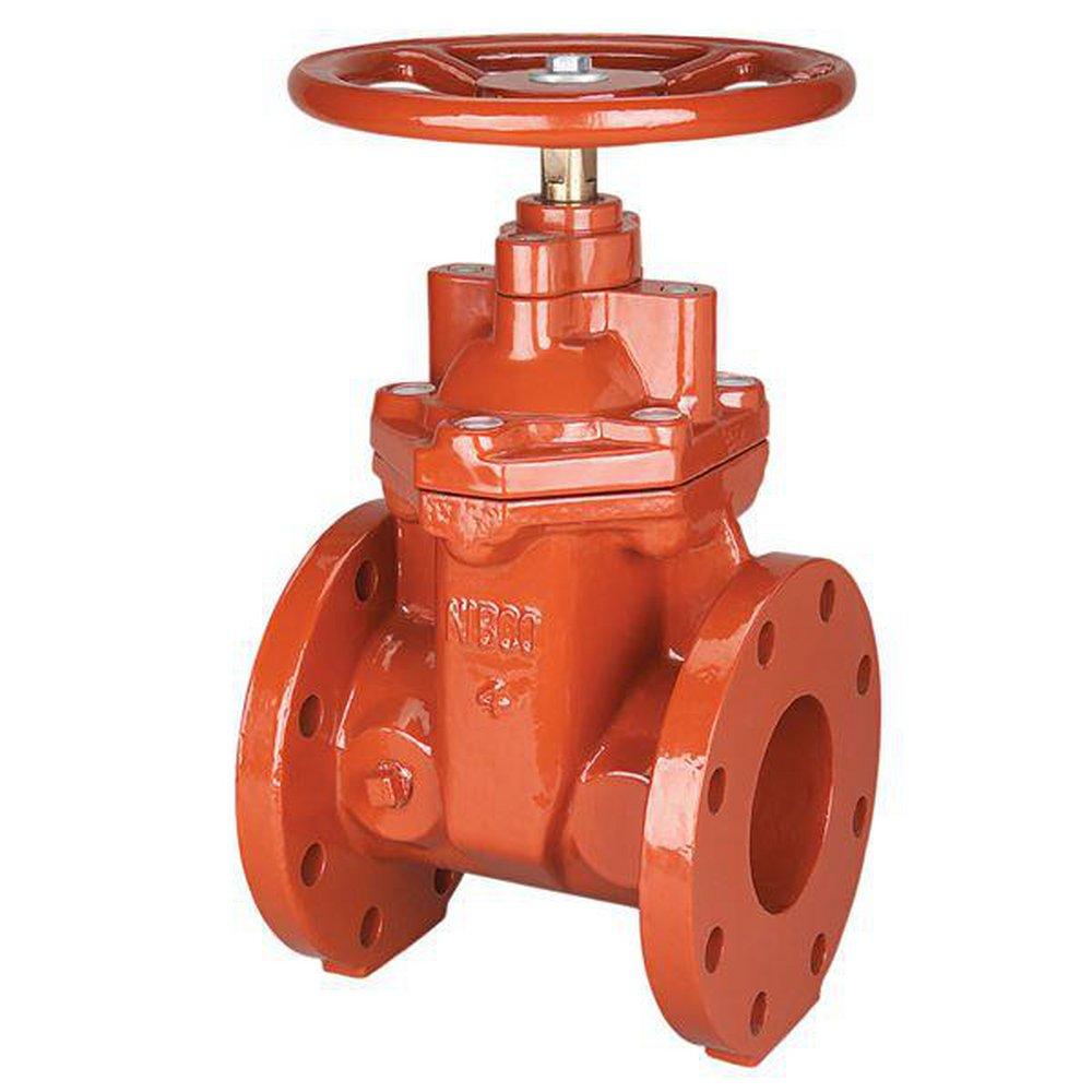 NIBCO Orange Ductile Iron Flanged Resilient Wedge Gate Valve with Bolted Bonnet 