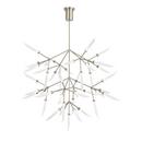 41-1/10 in. 117W 45-Light Integrated LED Chandelier in Satin Nickel