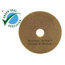 16 in. Clean and Shine Pad in Brown, Yellow and Gold (Case of 5)