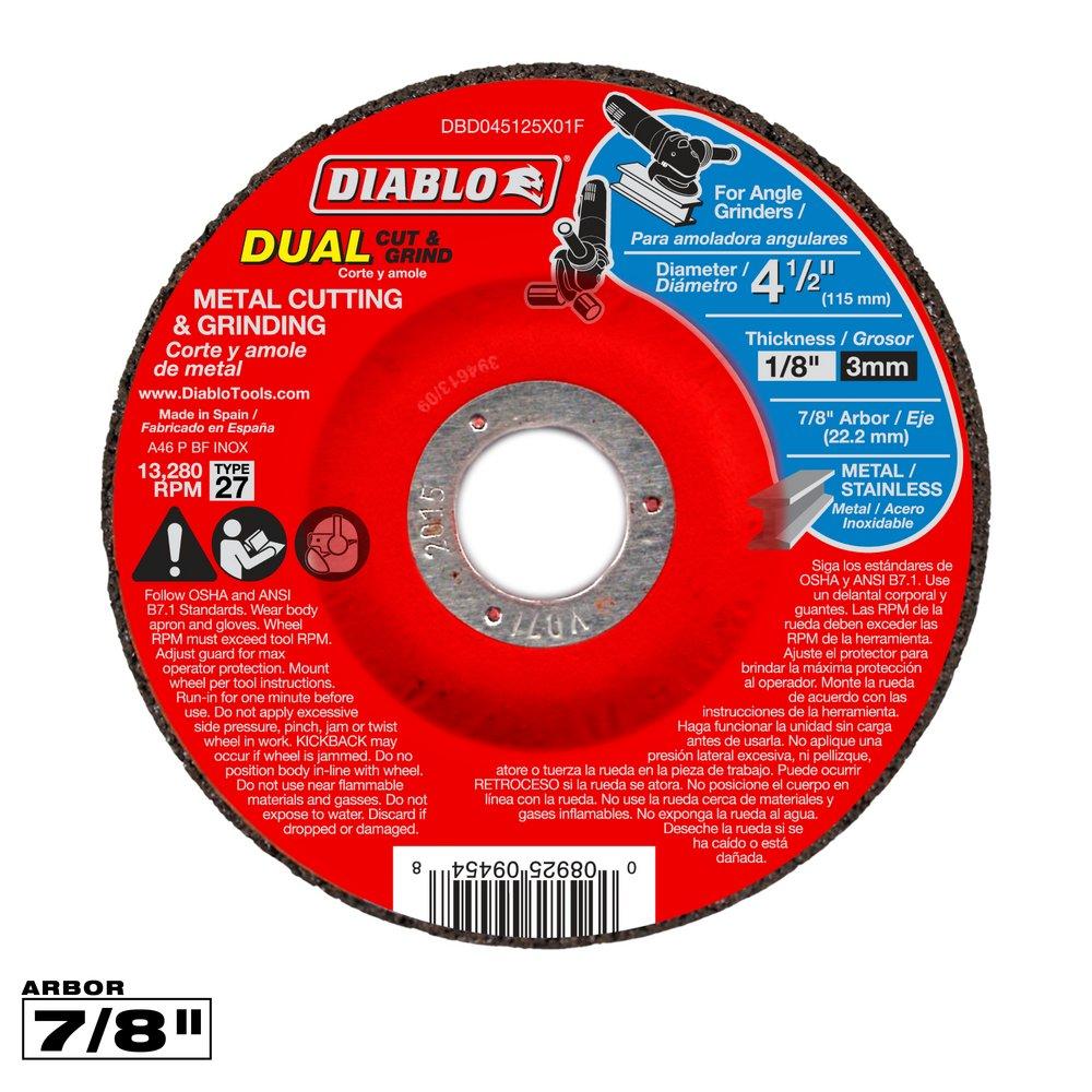 Diablo Tools Red Aluminum Oxide Dual Cut and Grind Disc 