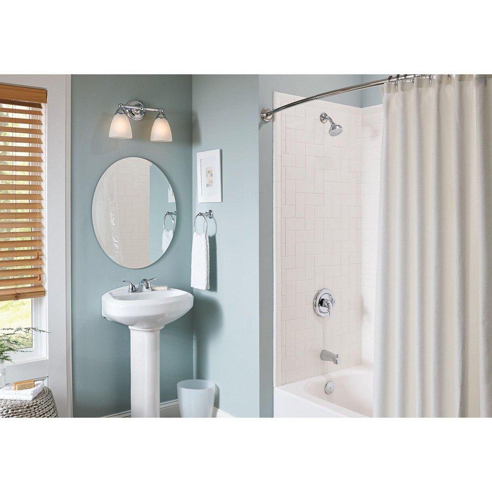 Moen Chrome Two Handle Centerset Bathroom Sink Faucet 