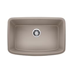 27 in. Undermount Silgranit Single Bowl Kitchen Sink in Truffle
