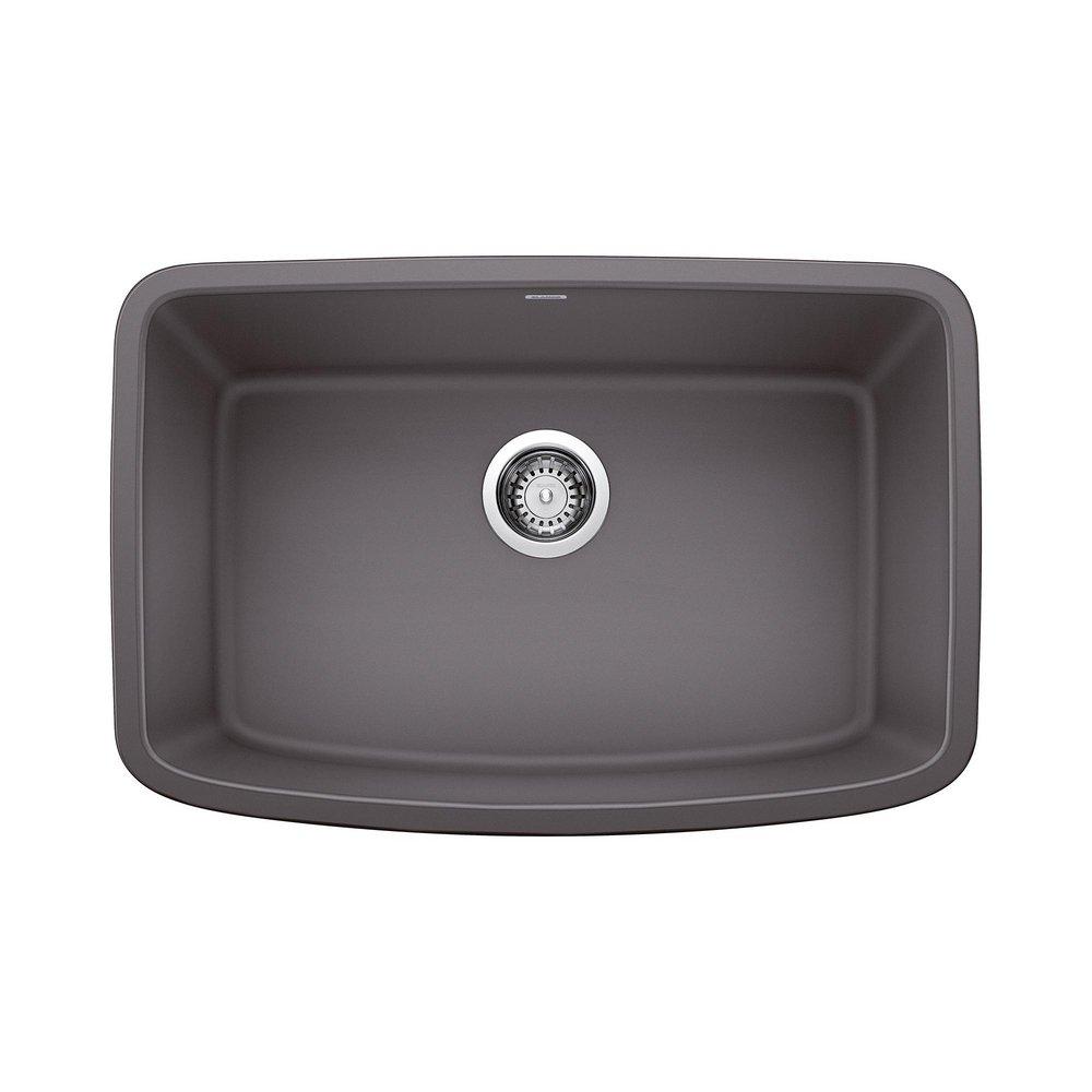 BLANCO Cinder 27 x 18 in. No Hole Composite Single Bowl Undermount Kitchen Sink 