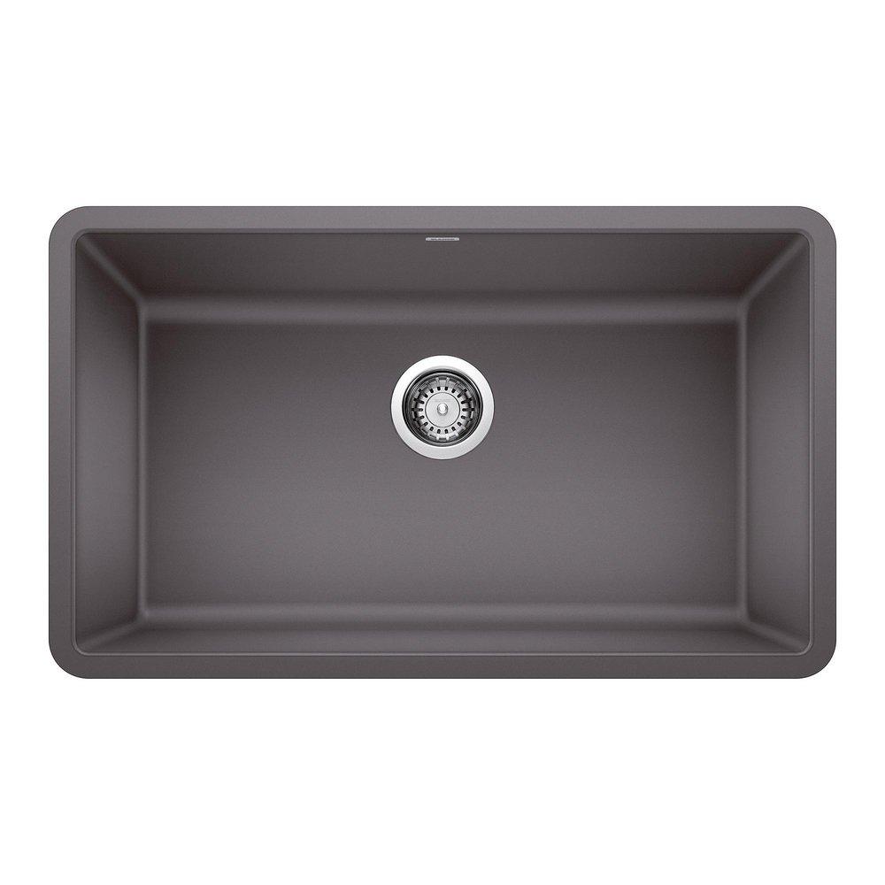 BLANCO Cinder 30 x 18 in. No Hole Composite Single Bowl Undermount Kitchen Sink 