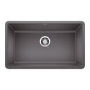30 x 18 in. No Hole Composite Single Bowl Undermount Kitchen Sink in Cinder