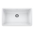 30 in. Undermount Silgranit Single Bowl Kitchen Sink in White