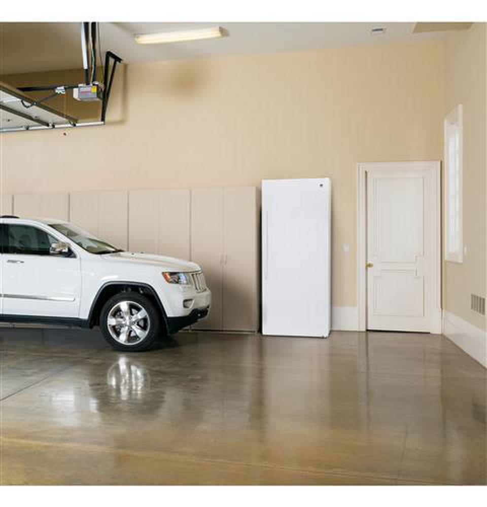 GE® White 76-1/2 in. 21.3 cu. ft. Freezer 