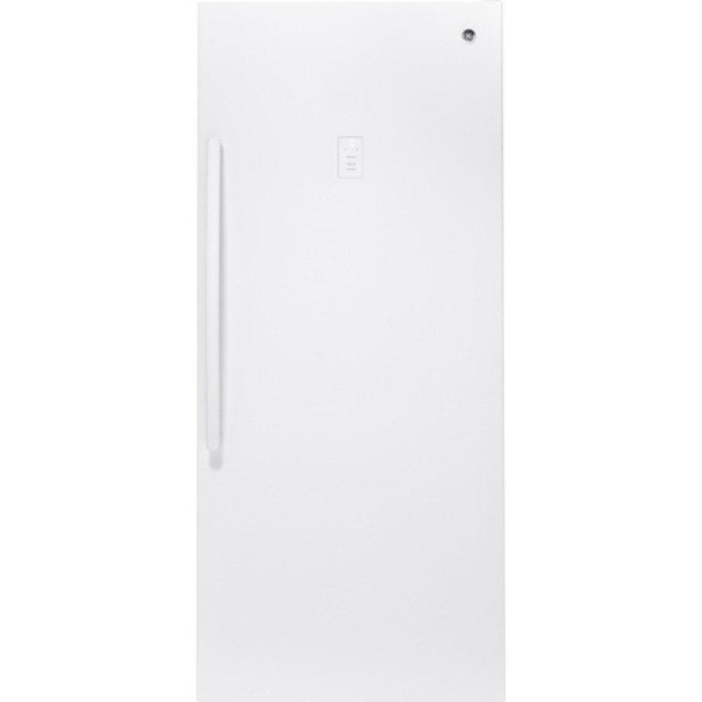 GE&reg; White 76-1/2 in. 21.3 cu. ft. Freezer 