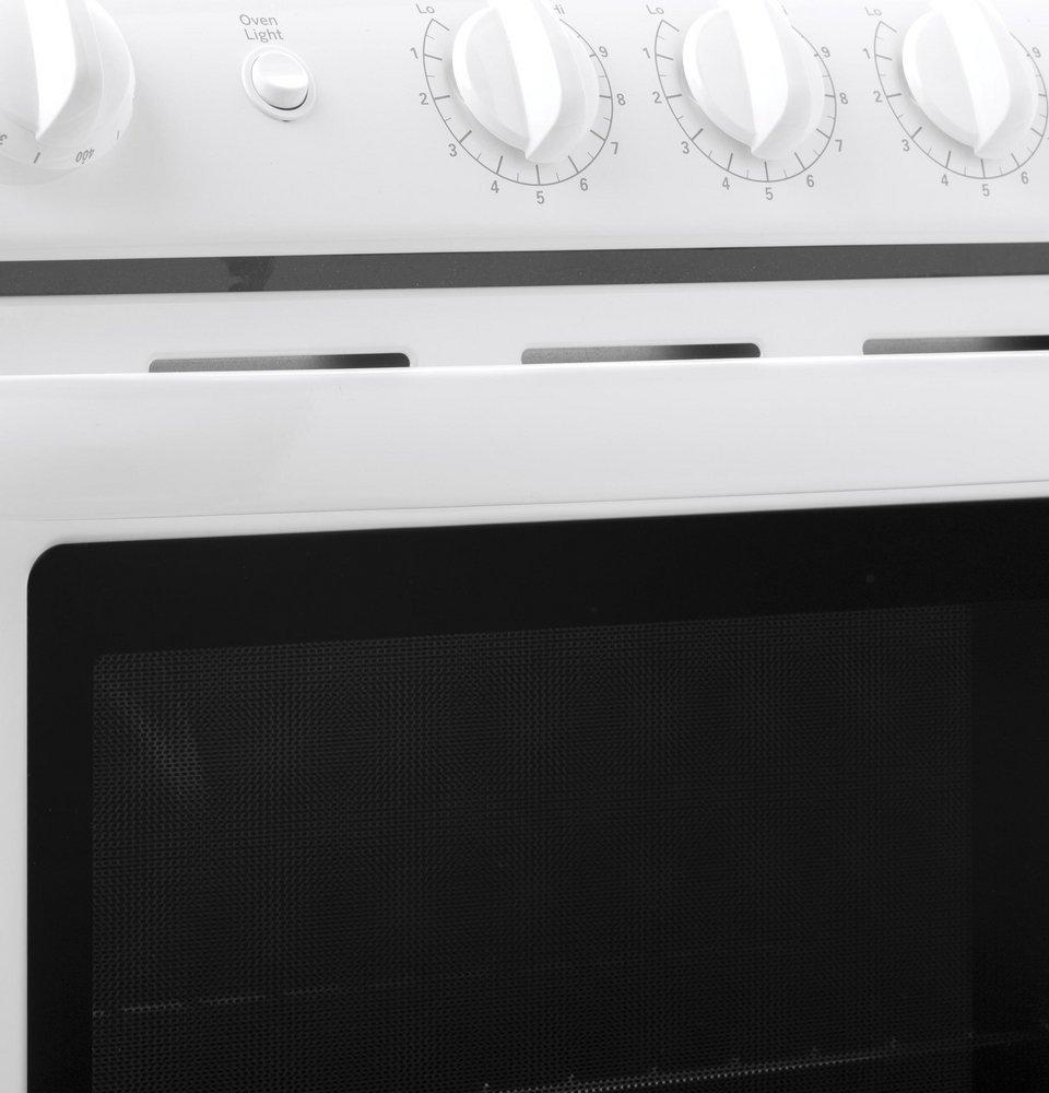 GE Hotpoint White 23-3/4 in. Electric 4-Burner Coil Freestanding Range 