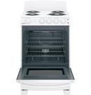 GE Hotpoint White 23-3/4 in. Electric 4-Burner Coil Freestanding Range 