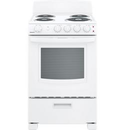 23-3/4 in. Electric 4-Burner Coil Freestanding Range in White
