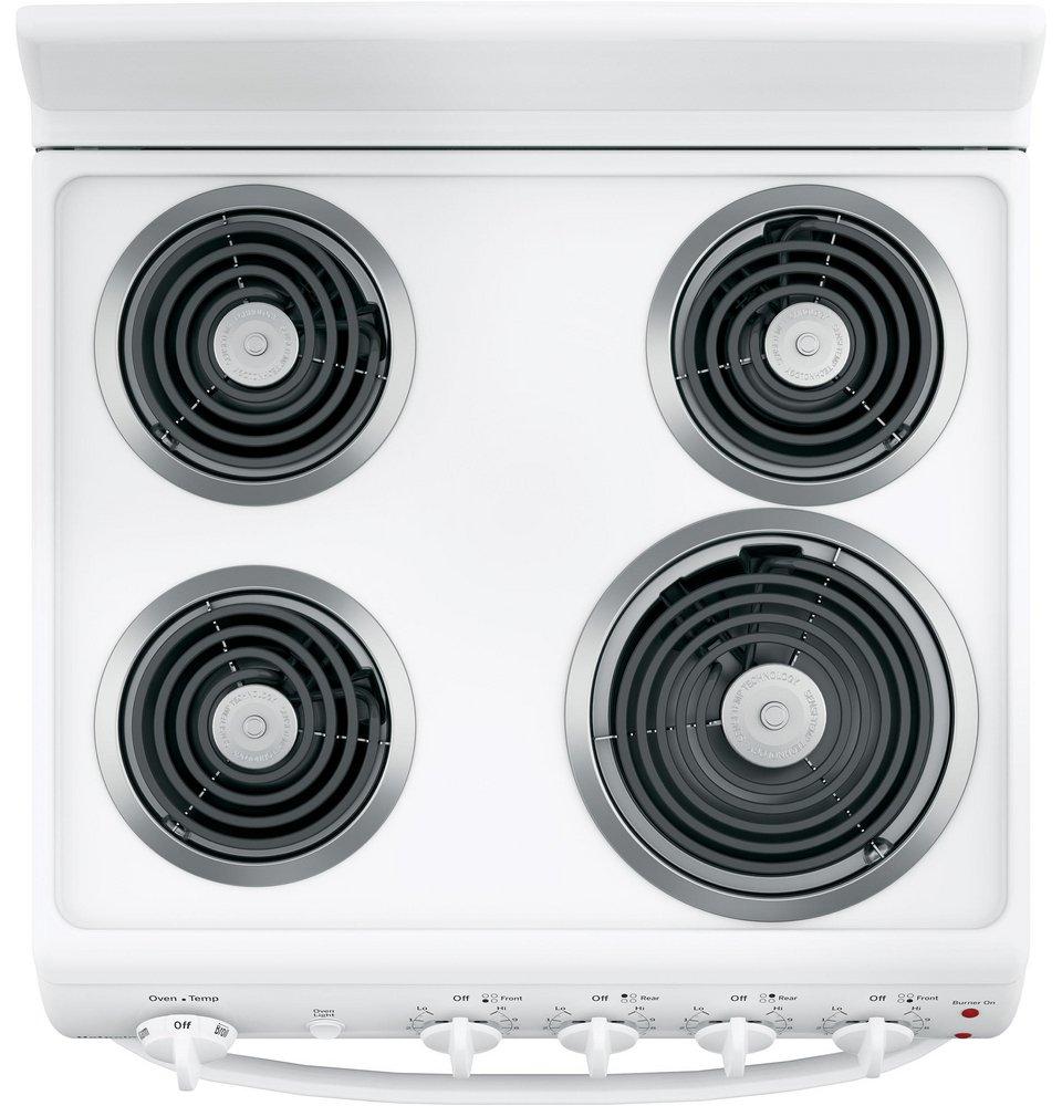 Hotpoint&reg; White 23-3/4 in. Electric 4-Burner Coil Freestanding Range 