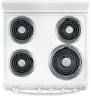 Hotpoint&reg; White 23-3/4 in. Electric 4-Burner Coil Freestanding Range 