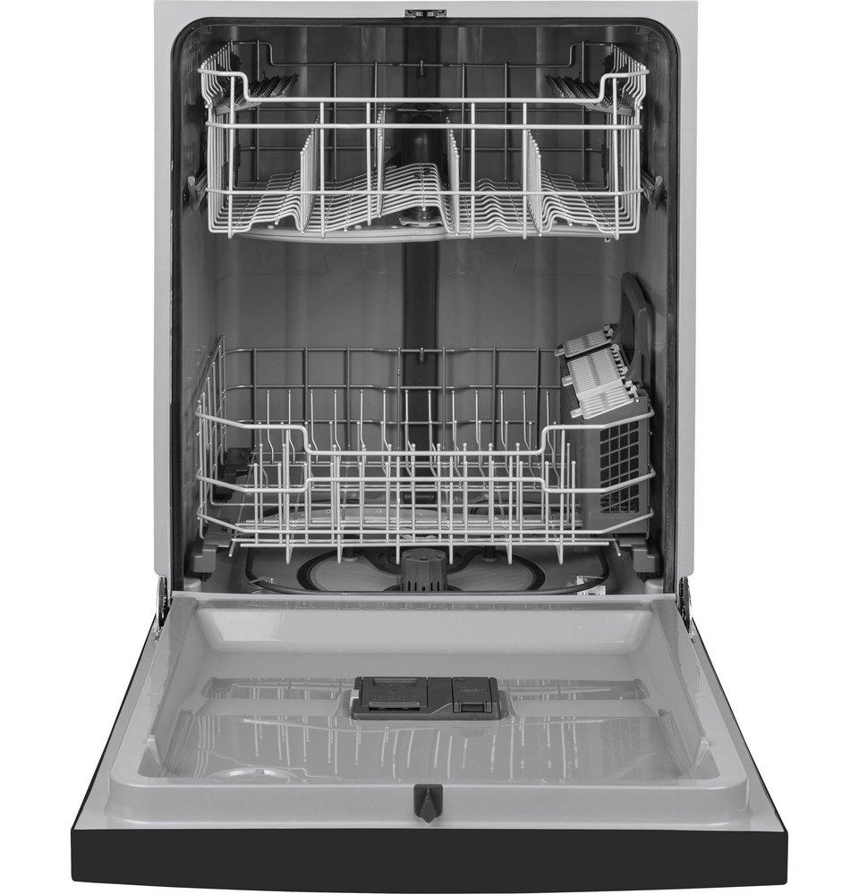 GE&reg; Black 23-3/4 in. 16 Place Settings Dishwasher 