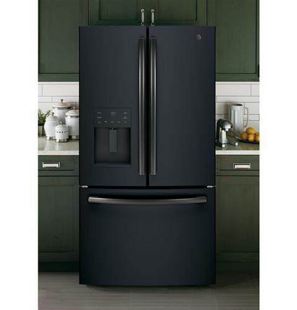 GE&reg; Black Slate 35-3/4 in. 17.46 cu. ft. French Door Refrigerator 