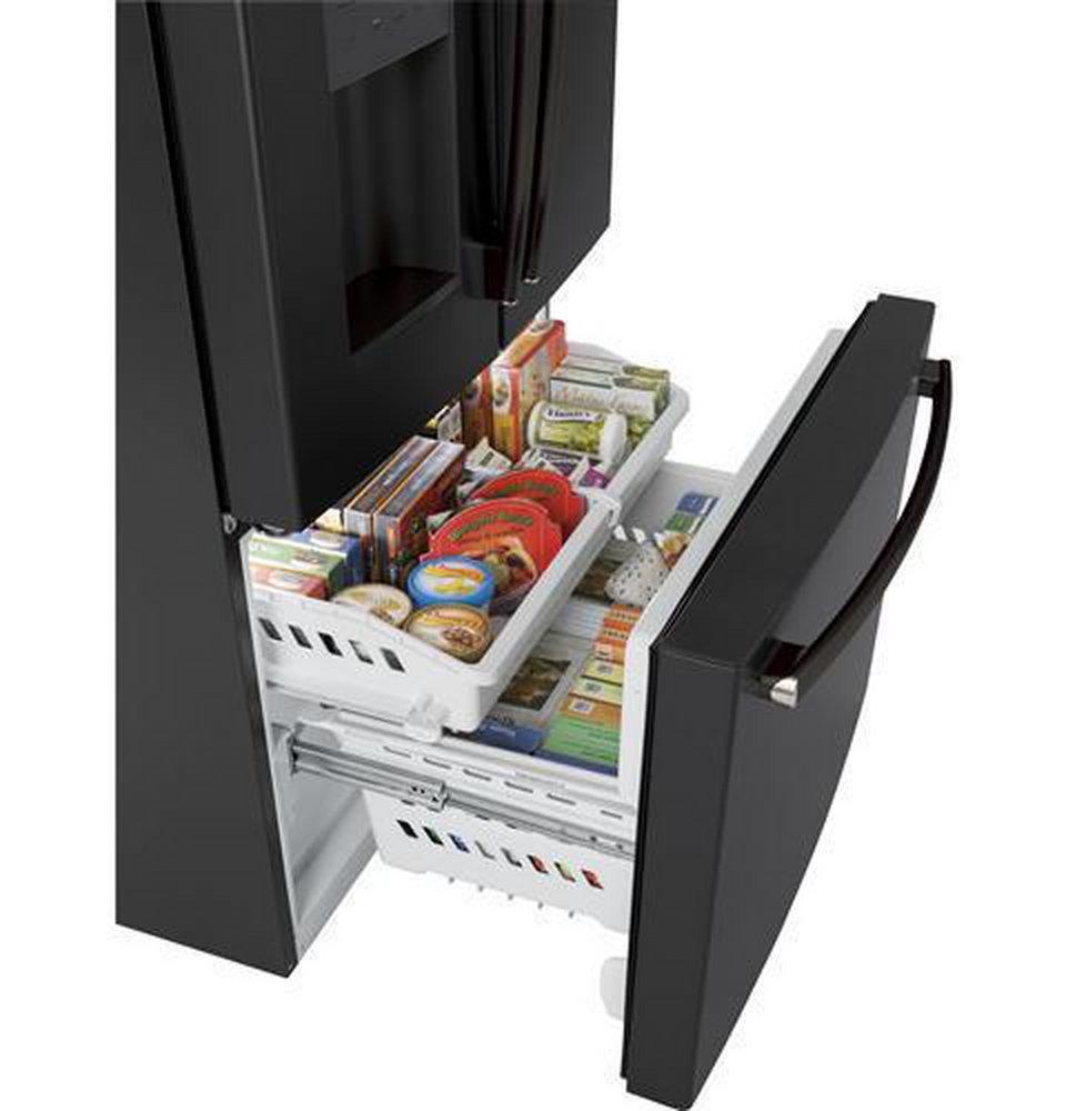 GE&reg; Black Slate 35-3/4 in. 17.46 cu. ft. French Door Refrigerator 