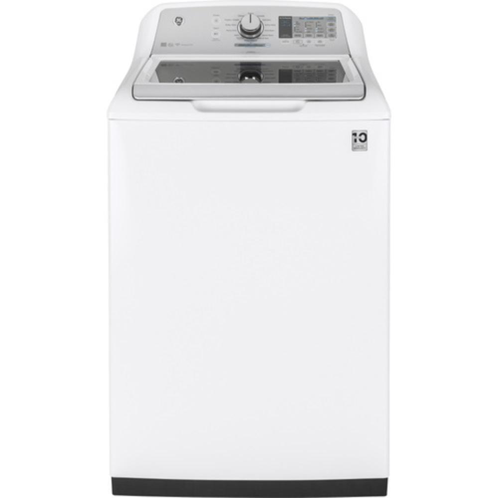 GE&reg; White 4.9 DOE cf 6-Setting Electric Washer with Stainless Steel Basket 