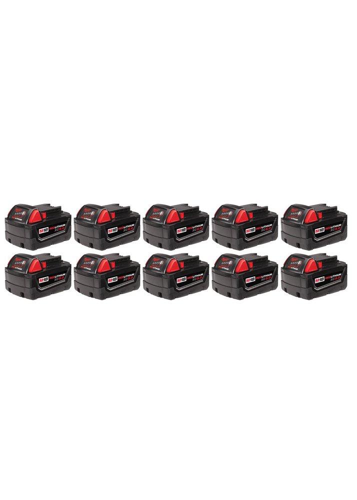 Milwaukee® Red 18V Lithium-ion Battery (Pack of 10) 