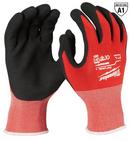 L Size Nylon and Nitrile Glove in Red, Black and Grey 