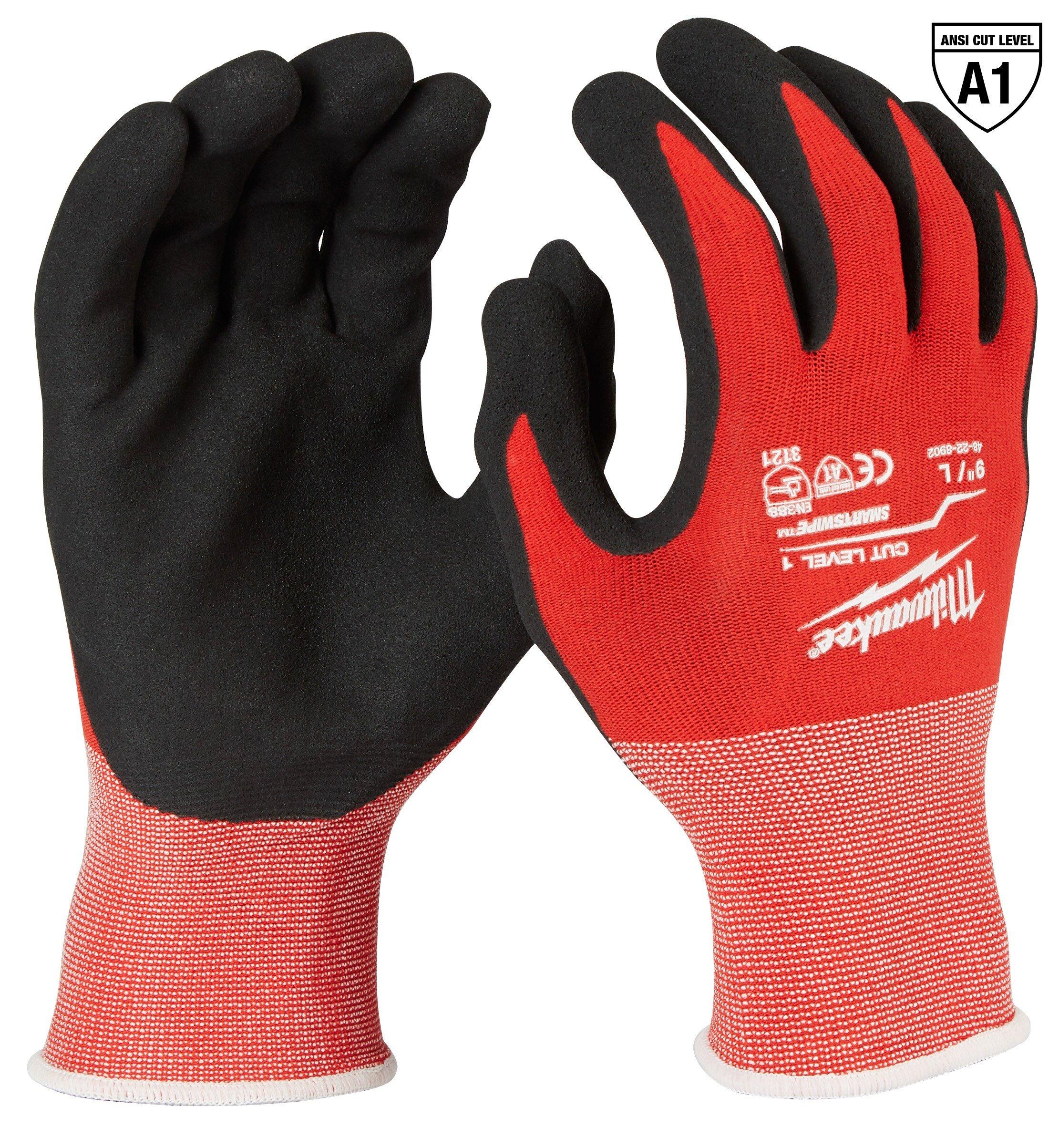 Milwaukee&reg; Red Plastic and Rubber Glove in Red and Black 