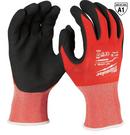 XL Size Nylon and Nitrile Glove in Red, Black and Grey
