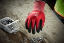 Milwaukee&reg; Red Plastic Cut Resistant,Dipped Glove in Black and Red 