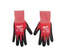 M Size Nylon and Nitrile Glove in Red, Black and Grey