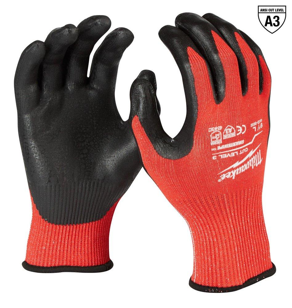 Milwaukee&reg; Black Nylon Glove in Red with Black 