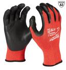 L Size Nylon Glove in Red with Black