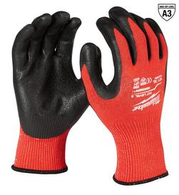XL Size Nylon and Nitrile Glove in Red and Black