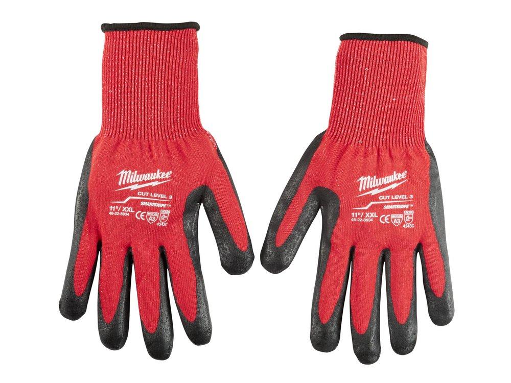 Milwaukee&reg; Silver Nylon Cut Dipped Glove in Red 
