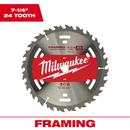 Milwaukee&reg; Silver 7-1/4" 24T BASIC FRAMER CIRCULAR SAW BLADES BULK 10 