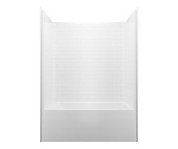 60 x 32 in. Tub and Shower Unit with Right Drain in White