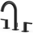 American Standard Matte Black Two Handle Widespread Bathroom Sink Faucet with Metal Pop-Up Drain 