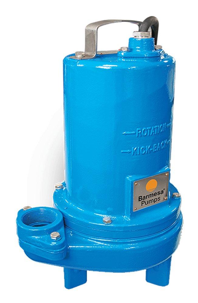 Barmesa Pumps 2 in. 200/230V 4.6A FNPT Silicone Carbide and Stainless Steel Submersible Sewage Pump 
